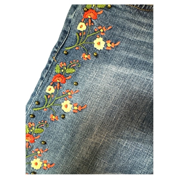 Pilcro And The Letterpress Embroidered Jeans Size 28 - Picture 3 of 10